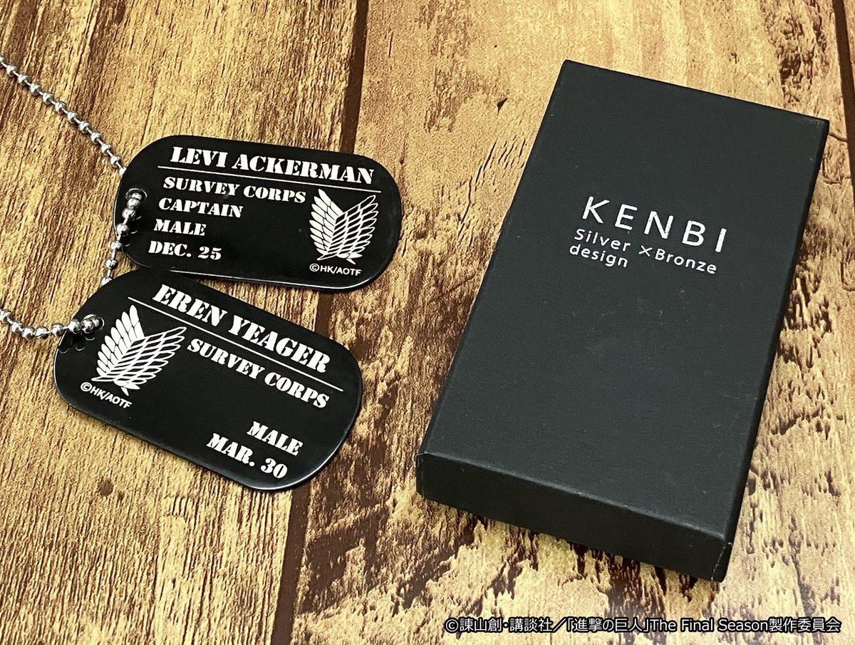 進撃の巨人 メタルドッグタグ　キーホルダー　アニ 進撃の巨人 メタルドッグタグキーホルダーアニ