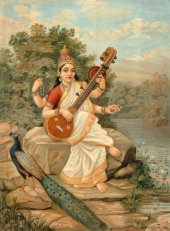 This beautiful painting by Raja Ravi Varma is a must share today!
#HappyVasantPanchami 🌼🌼