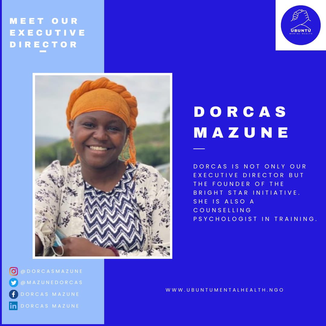MEET OUR ED @DorcasMazune who not only believes in helping people with dignity but truly trusts that we can make a better world if a lot more of us were there for each other.

Watch it in her own words here: youtu.be/M6AHaINgH3E?si…

#Ubuntu #UbuntuMentalHealth #mentalhealth