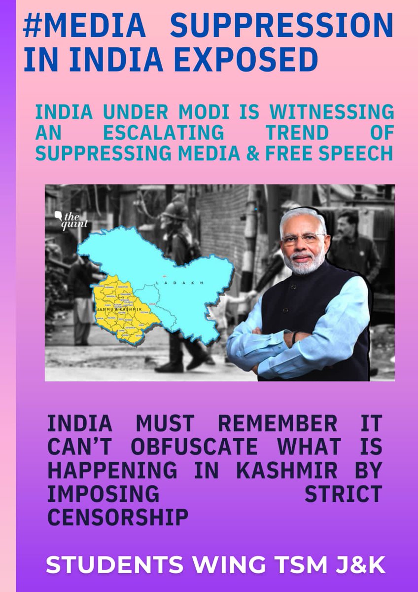 arshidawan101's tweet photo. #MediaSuppressionInIndiaExposed
•Modi regime has ordered reputed Indian magazine to delete online report on civilian killings in Indian army’s custody in IIOJK’s Poonch. https://t.co/wxHGD4ZMJY