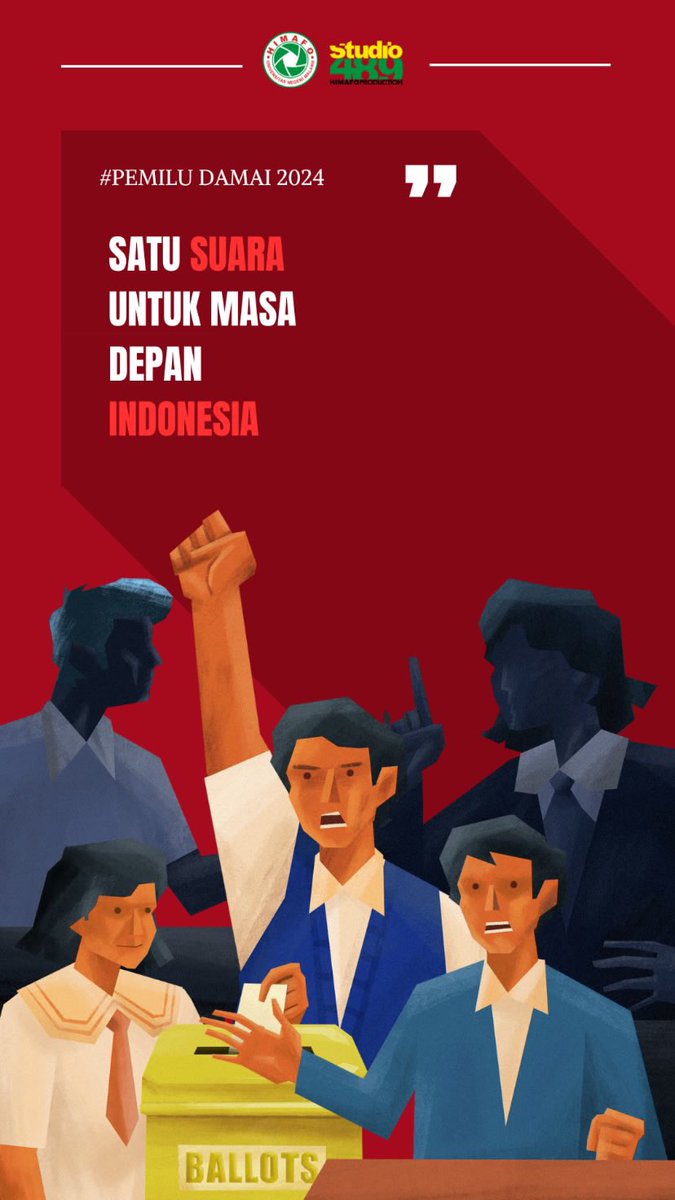 Pemilu adalah momentum penting bagi masa depan kita. Mari bersama-sama membuat suara kita terdengar, memilih dengan bijak, dan mendorong perubahan yang kita inginkan. Setiap suara memiliki kekuatan! 🗳️✨ #SuaraKita 
 #Pemilu2024 #Demokrasi #Himafo2024