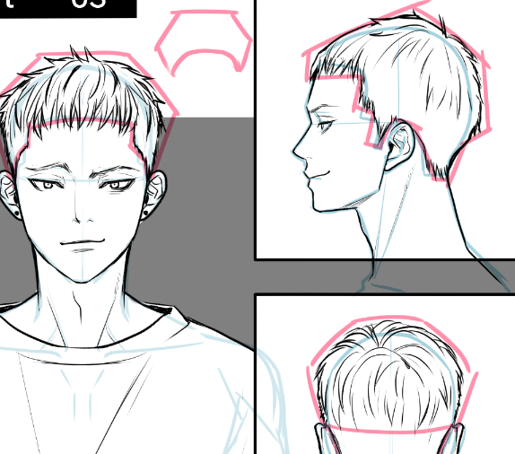 ショートなんて誰が描いても一緒だろと思うけど
色んな角度描くからこそ大事なオサレに見える髪型のシルエット…🤩
シルエットが崩れるとなんかダサくなるからアタリは大事だ 