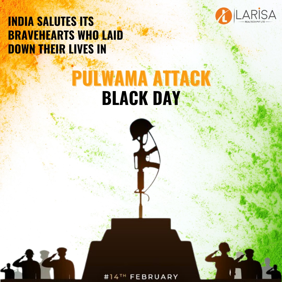 LarisaRealtech's tweet photo. Honoring the heroes who made the ultimate sacrifice in the Pulwama attack. Their bravery remains etched in our hearts forever
.
.
.
#Pulwamattack #Blackday #pulwama #jaihind #larisarealtech https://t.co/H8c6D2R4OB