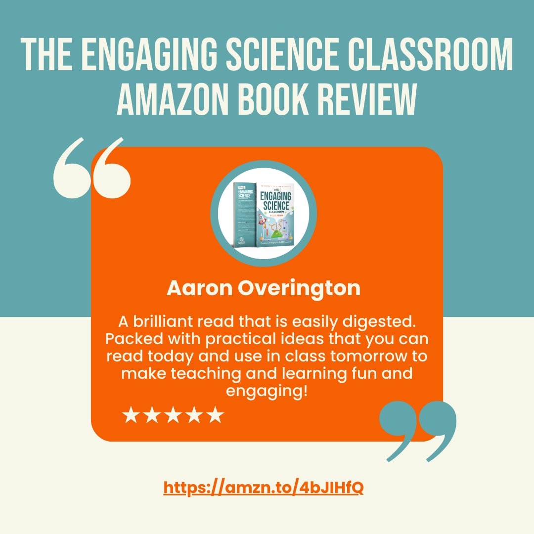 Thank you for your review on Amazon, Aaron.

Visit amzn.to/4bJIHfQ to order your copy today :)

#scienceeducation #scienceteachers #aussieED #scitlap