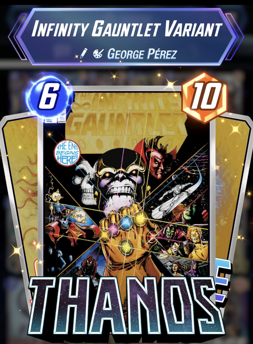 MarvelSnapper's tweet image. What in God's name is this. What a horrible gold foil treatment lol. #MarvelSnap #variant