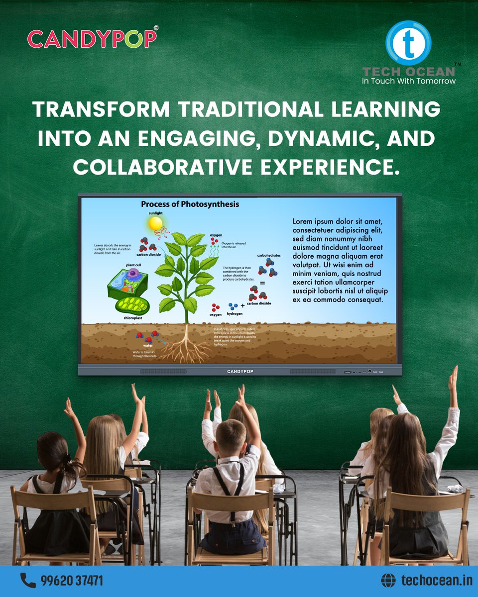 Transform Traditional Learning into an Engaging, Dynamic, and Collaborative Experience.

99620 37471
techocean.in

#TransformLearning #EngagingEducation #DynamicClassroom #CollaborativeExperience #CandypopInteractivePanel #InteractiveLearning