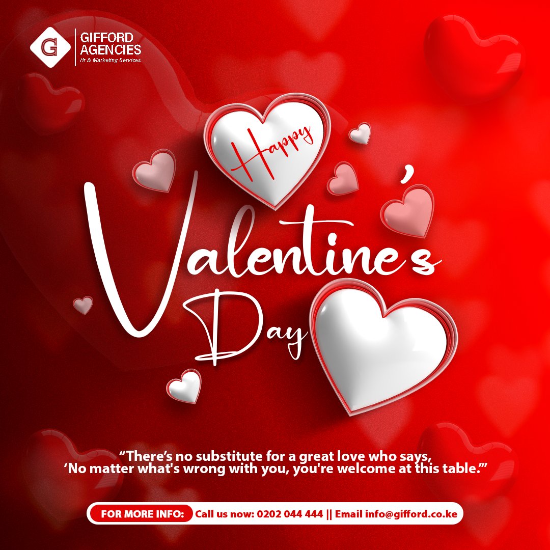 Happy Valentine's Day! #ValentinesDay #valentinesday2024 #giffordagencies #hragency #marketingagency #goviral #trendingnow #eldoret #kenya