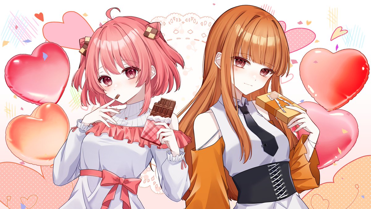 からぴち様よりのあ様とえと様のchocolateboxのイラストを担当させて