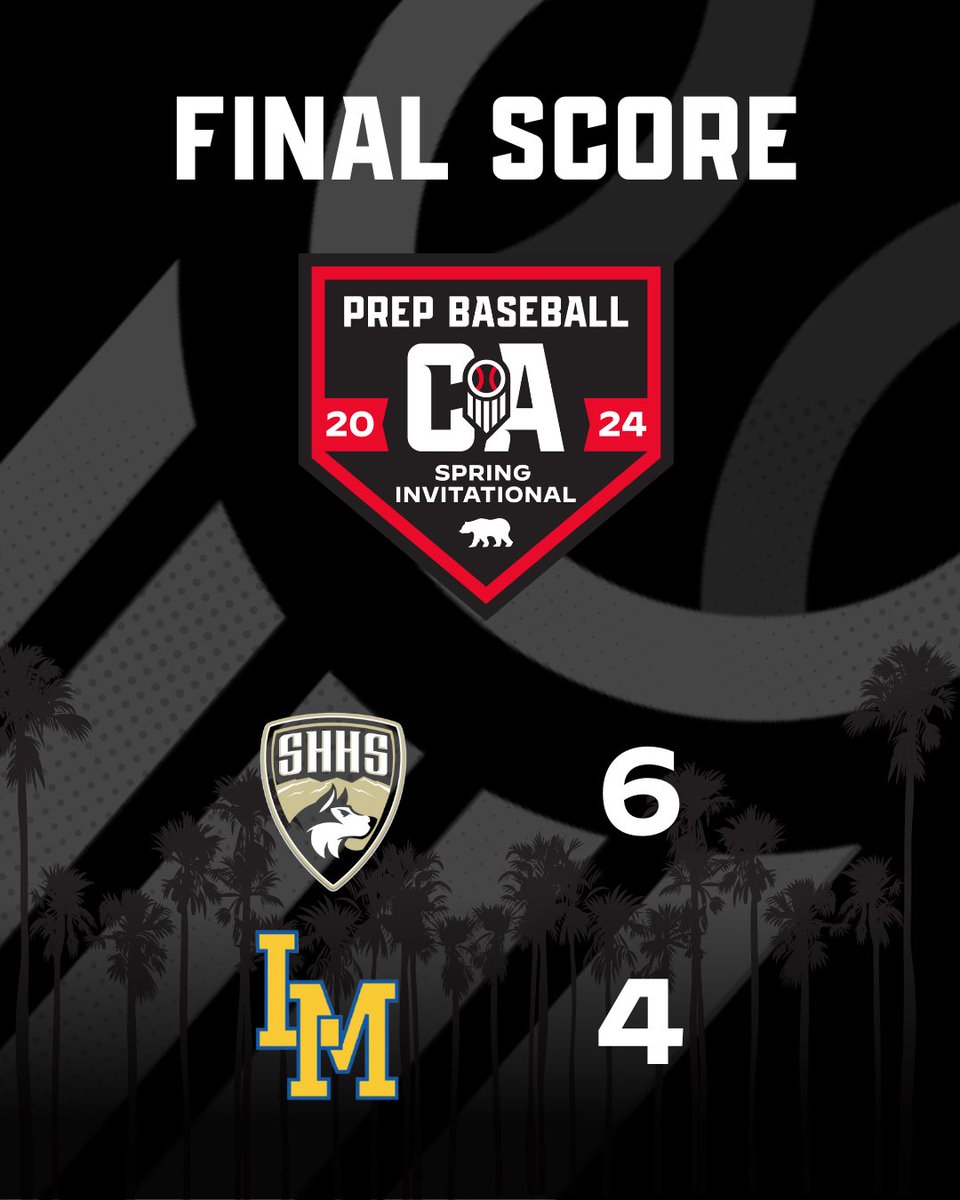 FINAL SCORE 

<a href="/SHBaseball03/">South Hills Baseball</a> 6
@LMBaseball24 4