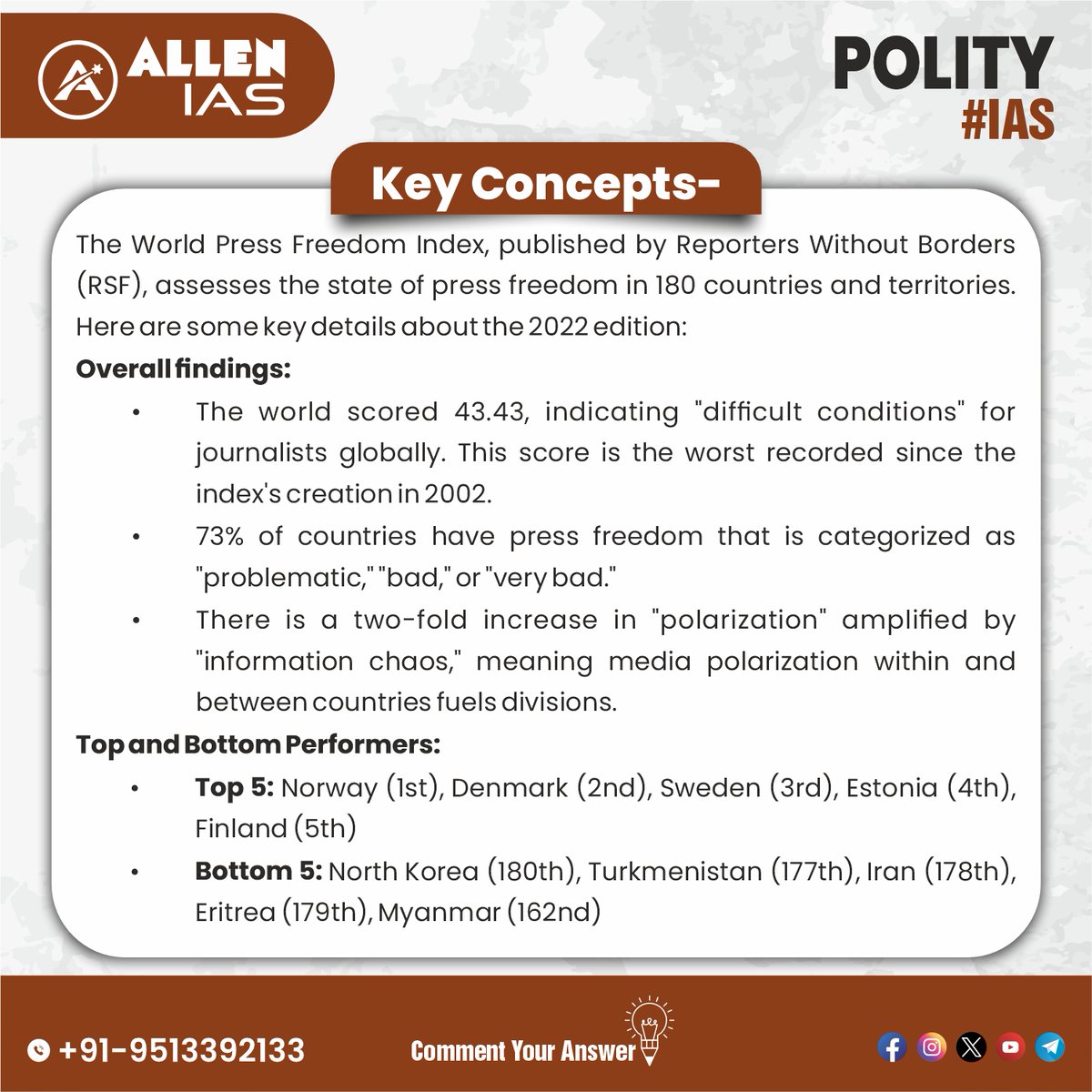 ➡️ Daily practice, daily progress.

📌 Join our UPSC prep telegram channel for your daily dose of exam-ready key concepts and questions.

#polity #indianpolitics #worldpolity #ias #upsc #ips #labsnaa #upscexam #upscaspirants #allenace #upscmotivation #upscmotivation #polityquiz