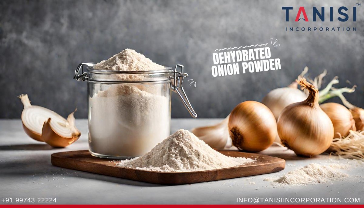 Enhance your culinary creations with the intense flavor of our premium dehydrated white onion powder! 🧅✨ #OnionPowder #FlavorBoost #CookingEssentials #GourmetIngredients 

#OnionPowder #FlavorBoost #CookingEssentials
 #DehydratedOnions
 #india #indiaexport #export