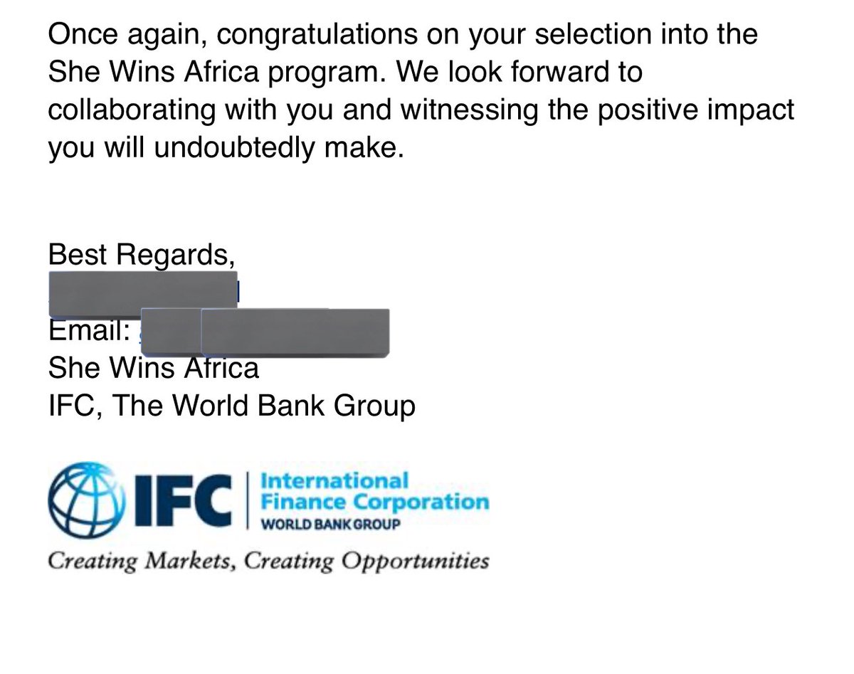 TobiOtokiti's tweet image. My valentine gift came early - wow 

And it&apos;s a gift from the World Bank Group @IFC_org

Thank you for selecting me for the She Wins Africa Program 

I’m honoured and grateful 

#SheWinsAfrica #FemaleFounder #TechnologyLeader #GlobalLeader #TransformationalLeader #VisionaryLeader…