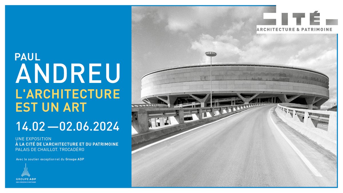 «Paul Andreu, l'architecture est un art », ouvre ses portes à la Cité !  Avec le soutien exceptionnel du <a href="/GroupeADP/">Groupe ADP</a>

📅Du 14 février 2024 au 2 juin 2024

© Aérogare 1 de Roissy Charles de Gaulle - Aéroports de Paris, Jean Cassan - ADP/Paul Andreu - Adagp, Paris 23
#ExpoAndreu
