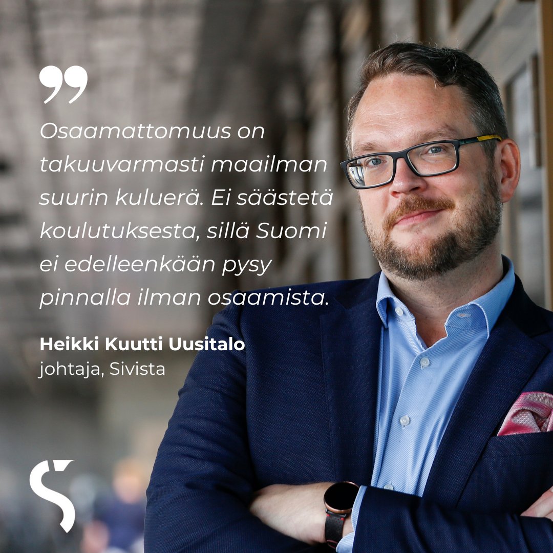 Suomen kaltainen pieni avotalous elää vain osaamisen ja koulutuksen varassa, kirjoittaa @KuuttiUusitalo Lue blogi 👉sivista.fi/blogi/heikki-k…