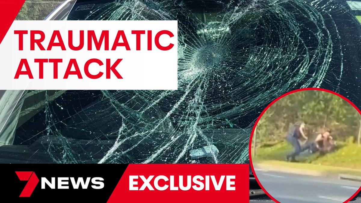 A northern beaches au pair has told 7NEWS her instincts kicked in when a stranger jumped on her car bonnet, smashing the windscreen, at a set of traffic lights. youtu.be/3PprulG3a50 @anniepullar #7NEWS