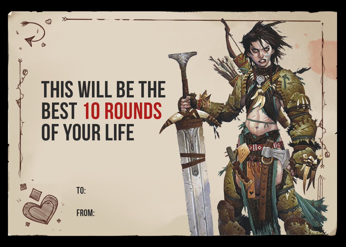 Me and my wife <a href="/sweethobgoblin/">sweethobgoblin</a> did another huge pack of Pathfinder2e Valentine’s Day cards, now about classes!

Send them to your beloved ones, GMs or players! 

#TTRPGs #DnD