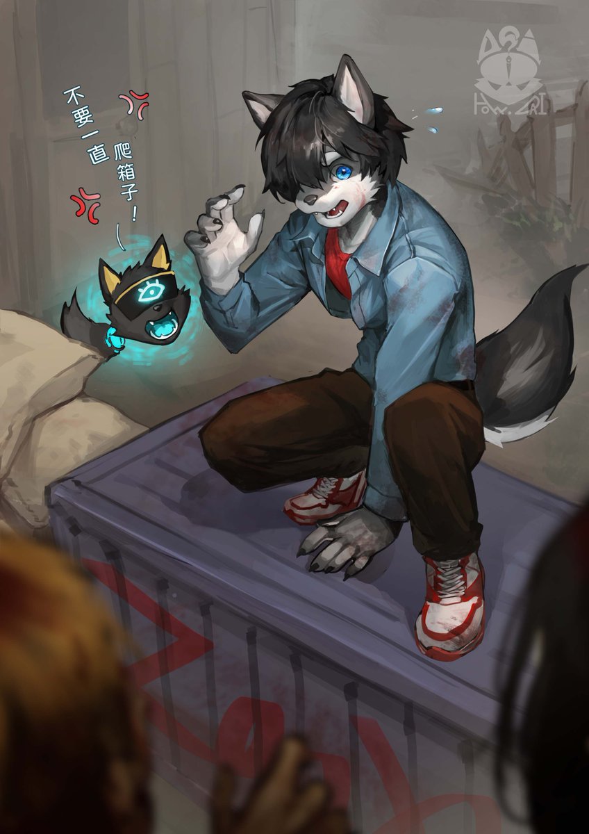 HowToDai1005's tweet photo. 【繪圖分享】
愛爬箱的炮槍仔 @meiutrola
二創系列

是我們玩遊戲最省資源的綽綽
真的是沒怎麼一起玩過遊戲
該多約幾波了！

#How獃 #HowDai #Furry https://t.co/rzQFifVvFH