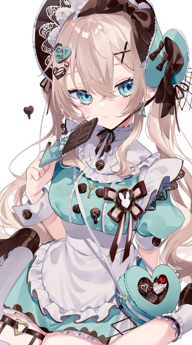 「チョコレート 髪飾り」のTwitter画像/イラスト(新着)