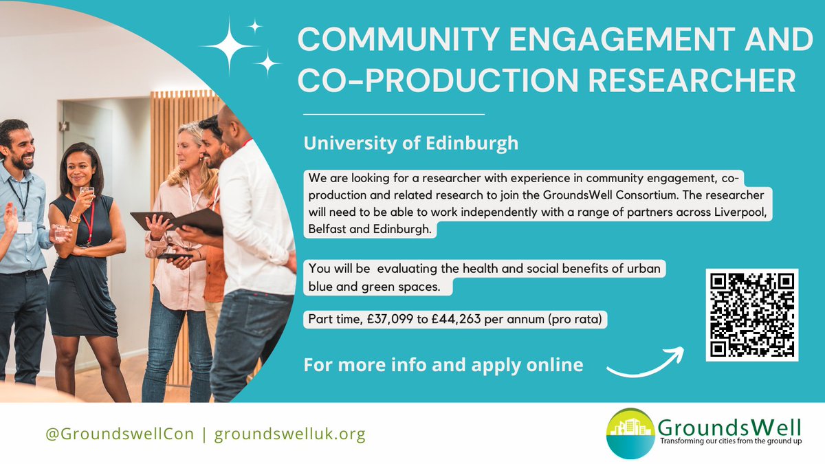 🌿 Exciting Opportunity Alert! 🌍 Join us at GroundsWell as a Researcher specializing in community engagement and co-production 🌟 📢 Ready to make a positive impact? Apply now ⬇️ jobs.ac.uk/job/DFX455/com… #CommunityEngagement #JobOpportunity #GreenSpaces #UGBS #JoinUs