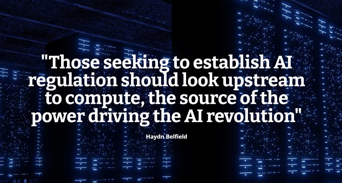 Our major new report 'Computing Power and the Governance of Artificial Intelligence' has been released today. We explain why AI hardware - chips & data centres - may be the most effective targets for risk-reducing AI policies