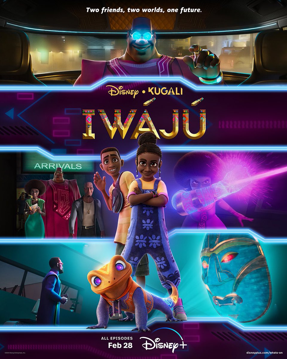 Two friends, two worlds, one future. 
All episodes of <a href="/DisneyAnimation/">Disney Animation</a> and @KugaliMedia's #Iwájú are available February 28 on <a href="/DisneyPlus/">Disney+</a>.