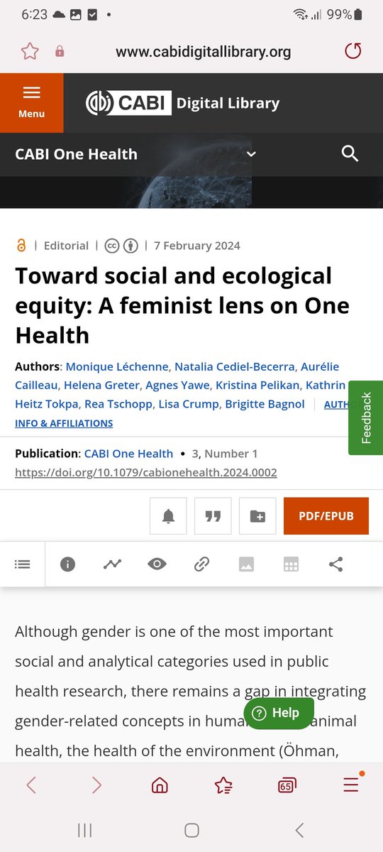 NataCediel's tweet photo. Proud to share our most recent publication regarding social and ecological equity: a feminist lens on One Health.
We are calling for papers for this topic research!
https://t.co/GOdzmNEaBc https://t.co/5k8zPmuefG