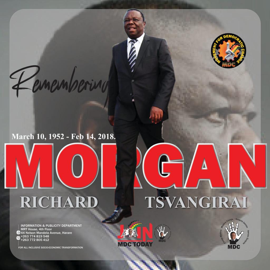 Continue to rest in eternal peace our beloved icon and founding father, Dr. Morgan Richard Tsvangirai