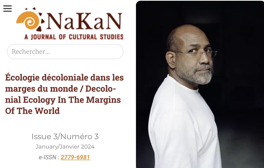 ChrisLavaquerie's tweet photo. "Écologie décoloniale ds les marges du monde" ds la revue d’études culturelles #Nakan 1 art. de Victoria Klein @vic_kdlm doctorante en littératures caribéennes 👉 "Migration et frontière chez Patrick @PCHAMOISEAU Identité relationnelle du sujet migrant"
https://t.co/ytHvEwwCeo https://t.co/uNSPjcq6iA