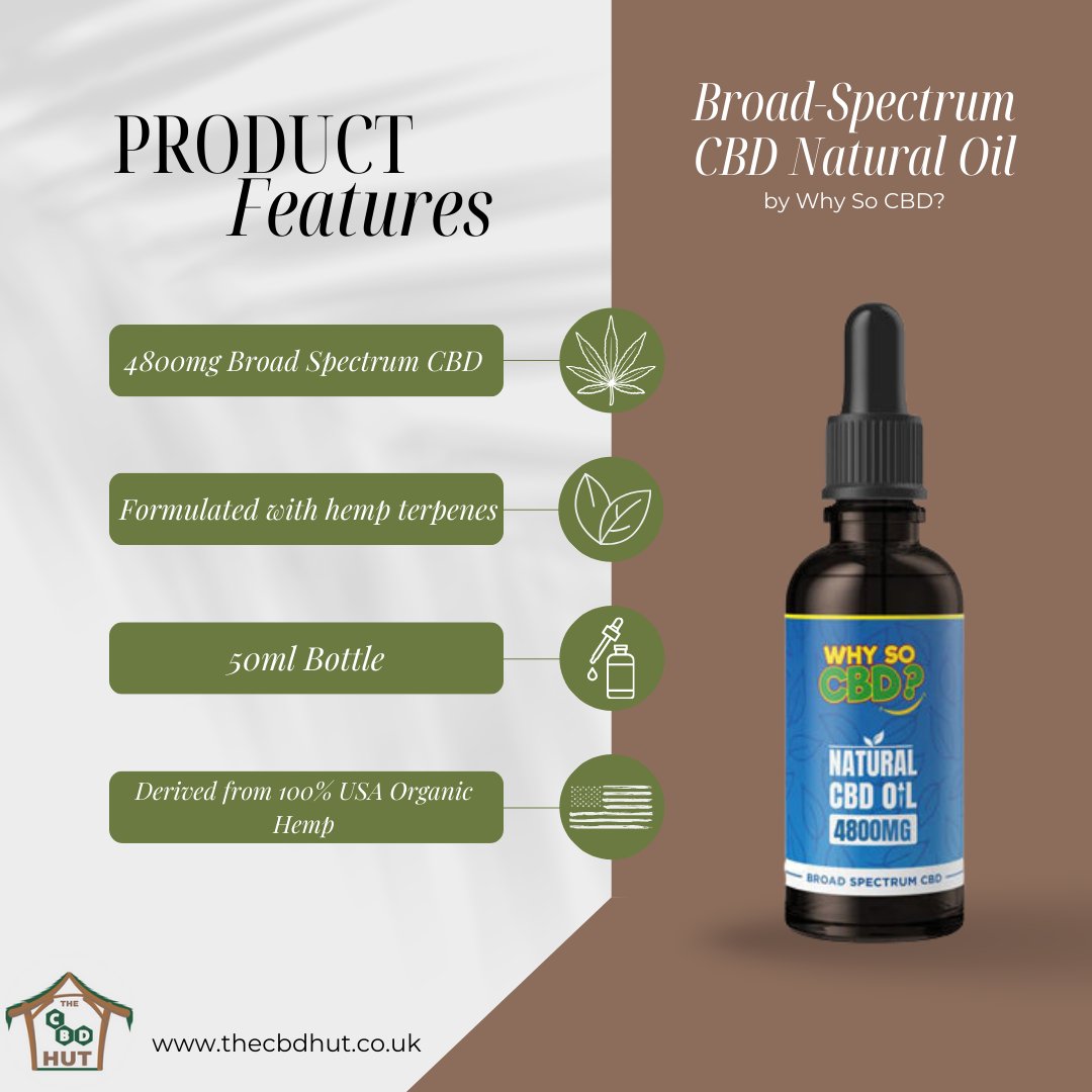 Unlock the calm with 'Why So CBD?' Natural Oil! 🌿✨ Experience the magic of Broad-Spectrum CBD, starting at just £11.99. Elevate your wellness journey today! 🚀💆 #WhySoCBD #NaturalCalm #CBDHutVibes #WellnessElevated #Hemp #Canabidiol #HempTerpenes #CBD #CBG #BroadSpectrum