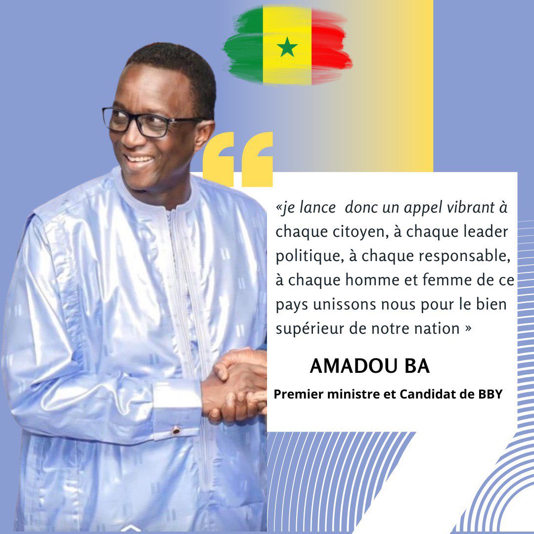 Quoi qu’on puisse dire il demeure un grand homme Amadou Ba 

#kebetu #FreeSenegal #Elections2024  #OuiAuReport