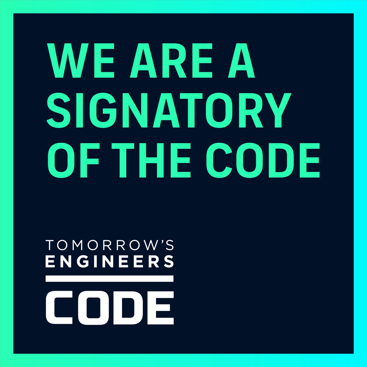 We're proud to be a Signatory of The Code! Join the community and help us increase the diversity and number of engineers. bit.ly/3Qdx6tP @TheTECode #TheCode #STEMEd #STEMDiversity @HudCompEng @Hud_SCLS  @HuddersfieldUni