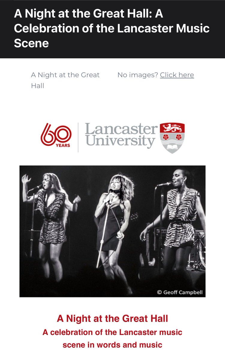 Just been invited to an event at ⁦@LancasterUni⁩ celebrating the Lancaster music scene - a wonderful thing worth celebrating. What a shame that they’re missing the irony here, given their wilful destruction of the music dept; an act of artistic and intellectual vandalism.