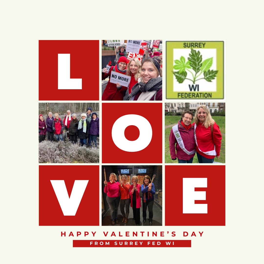 Happy Valentine’s Day to all our members. 💖 Knowing you’re surrounded and supported by friends is one of the many benefits for belonging to the WI.