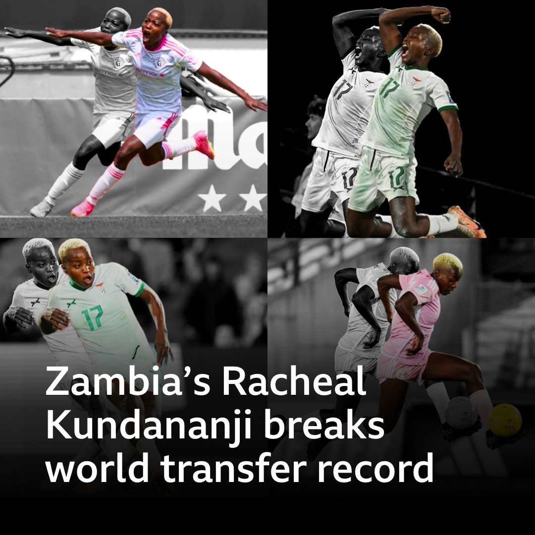 A new world record in women's football has just been set ⚽ Zambia forward Racheal Kundananji has become the world's most expensive female footballer in history after being signed by Bay FC for $860,000. More here: bbc.in/48gt6RJ