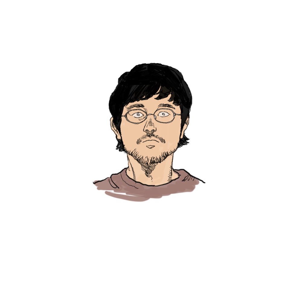 1boy facial hair male focus solo glasses black hair simple background  illustration images