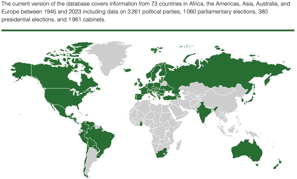 📢Happy to announce a major update to the PPEG database! We've updated the data on parliamentary (n=1060) and presidential elections (n=380), along with governments (n=1961), covering developments up to 2023 across 73 countries globally. All info ppeg.wzb.eu