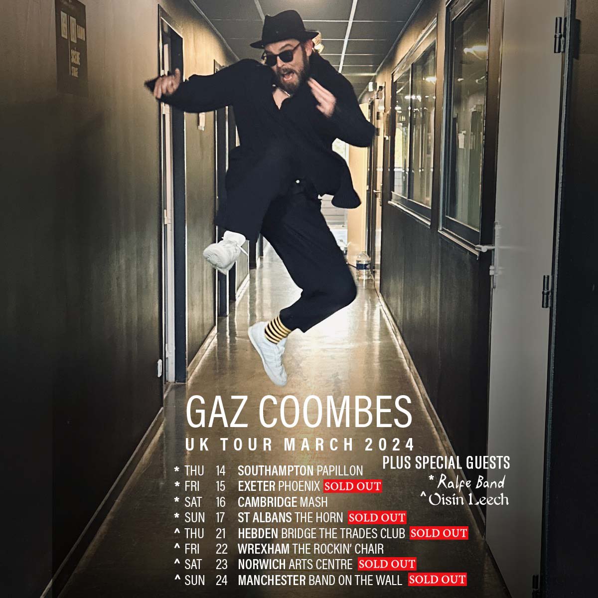 Very excited to say that I’ll be opening for @GazCoombes on some of his shows next month. See you there!