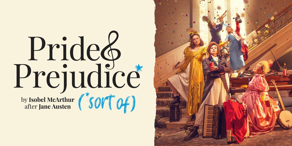 Now Announced 🚨 Pride & Prejudice* (*sort of) heads to Guildford this Nov! An audacious retelling of Jane Austen’s iconic love story, direct from West End triumph where it won the Laurence Olivier Award for Best Comedy. Pre-sale open: yvonne-arnaud.co.uk/whats-on/pride… @pandpsortof