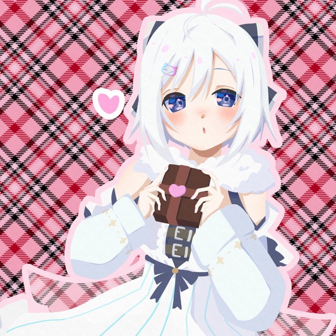 「siro (dennou shoujo youtuber siro) white hair」Fan Art(Latest)
