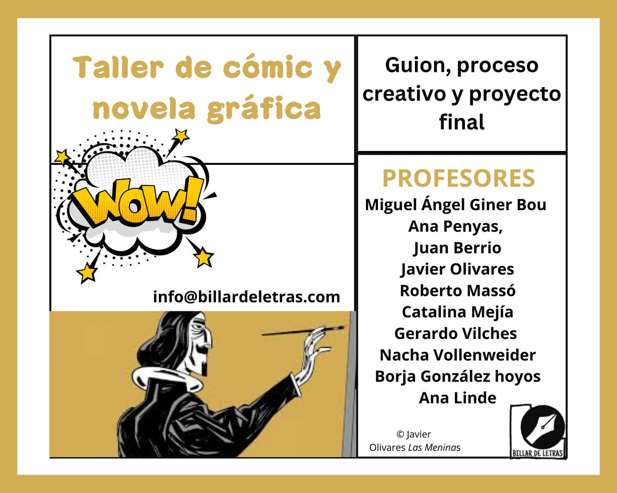 Billardeletras's tweet photo. Atención, mundoCómic: El Curso más completo del medio / On line zoom/ más de 10 profesionales te enseñan el oficio y el mercado
#comicart #comicartist #mangaartist #characterdesign #visualdevelopment #charcterillustration #charactertutorial #mangatutorial https://t.co/UUtFjZAo7h