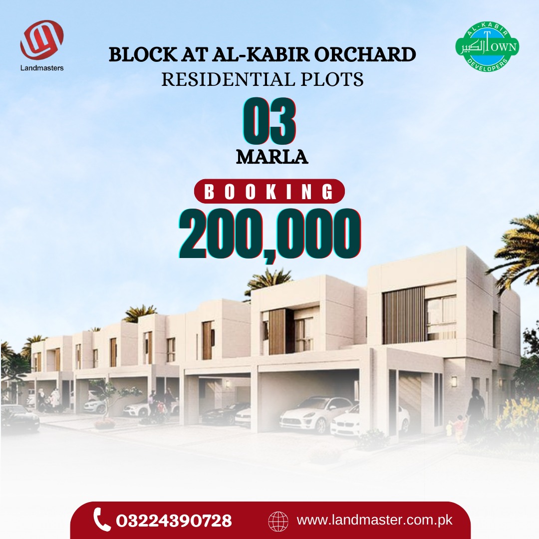 landmasterinfo's tweet photo. Block at Al Kabir Orchard 3 Marla Residential Plots For sale

Book Your Plot Now
📞 Contact us today: [Ali Nawab Dil - 0322-4390728]

🔗 Learn more: [https://t.co/S902Orj1OA]

#BahriaTownLahore #alkabirorchard #3marlaplot #RealEstateExperts #DreamHome #PropertyForSale #Rentals https://t.co/xRt4hVBSIW