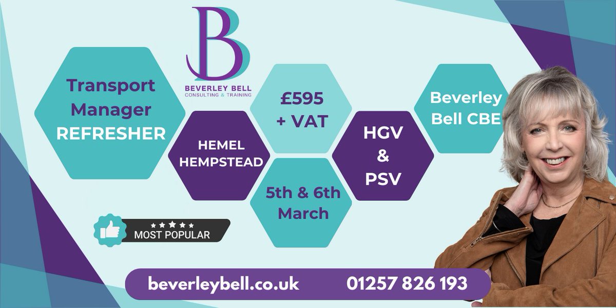beverleybellCT's tweet image. ⚙️ Book now to avoid missing out on our Hemel Hempstead TM CPC Refresher Course on March 5th &amp;amp; 6th! ⏳

To secure your spot, visit our website lnkd.in/ed3g6A2U or contact us at - training@beverleybell.co.uk

#TMCPC #TransportManager #TMCPCRefresher