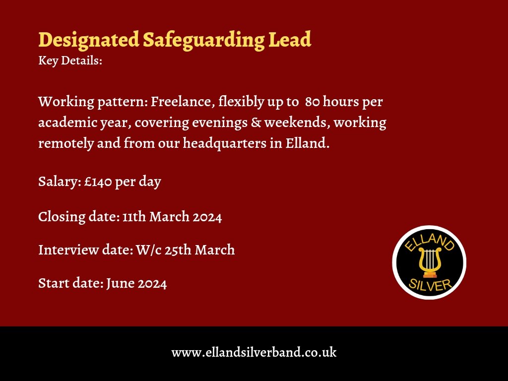 ellandband's tweet photo. Come and work with us. Apply to ellandband@hotmail.co.uk. Closing date 11th March. https://t.co/D6kBOu5Hmj
