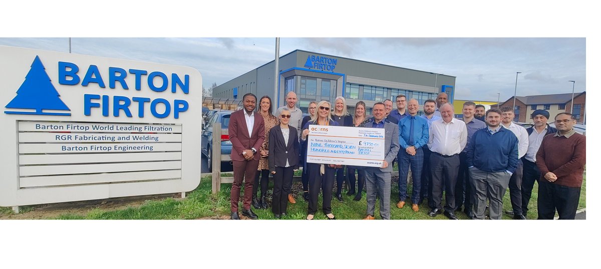 In 2023, we raised an amazing £9750 for one of our chosen charities Acorns Children's Hospice! 💚
 
We would like to thank all of our staff at Barton Firtop for getting involved with the many fundraising events held throughout the year.
 
#BartonFirtop #AcornsHospiceUK #LNGE