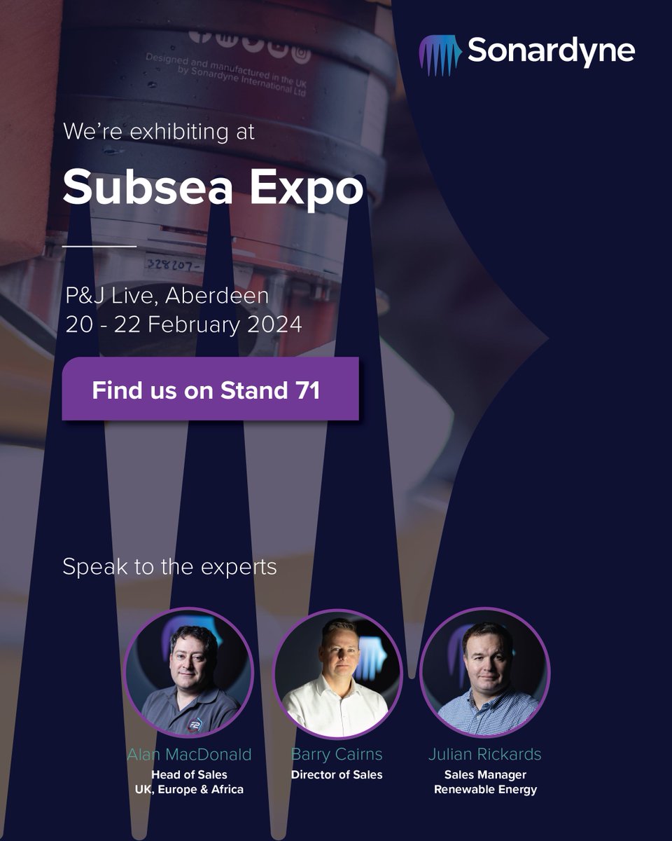 Join us next week for the latest in marine technology at Subsea Expo in Aberdeen! Come and find us on Stand 71 to discover how our technology can make your subsea operations work. We'll see you there! hubs.la/Q02l02pL0 #subsea #marinetechnology