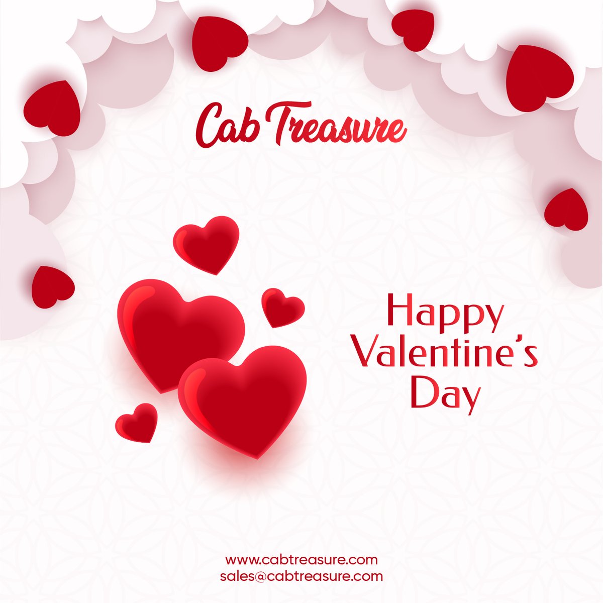 Wishing everyone a day filled with love, laughter, and all the sweet moments that make life beautiful. Happy Valentine's Day! 💕 #SpreadLove #ValentinesDay #CabTreasure