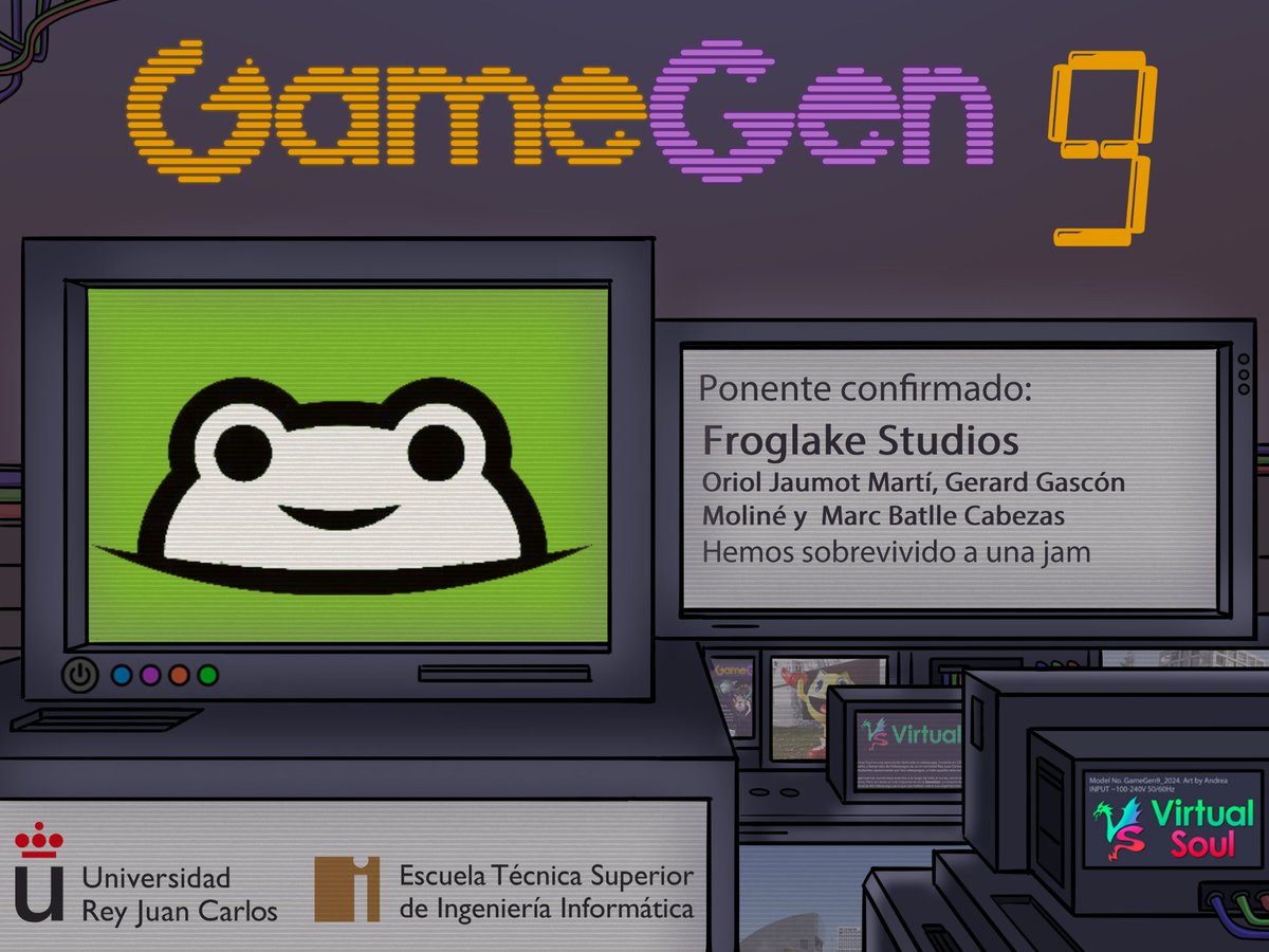 <a href="/Gameloft_Spain/">Gameloft Barcelona</a> ¡Froglake Studios🐸! 
<a href="/FroglakeStudios/">FROGLAKE</a> es un setudio indie de Barcelona, recientemente fueron finalistas en la #IndieSpainJam23. <a href="/Atrichocke/">Marc (taking comissions, 0/2 slots)</a>, @G_of_Geri y @onex_urii nos contarán como "Hemos sobrevivido a una jam" no os perdais su ponencia el día 27 de febrero a las 12:00 CET.