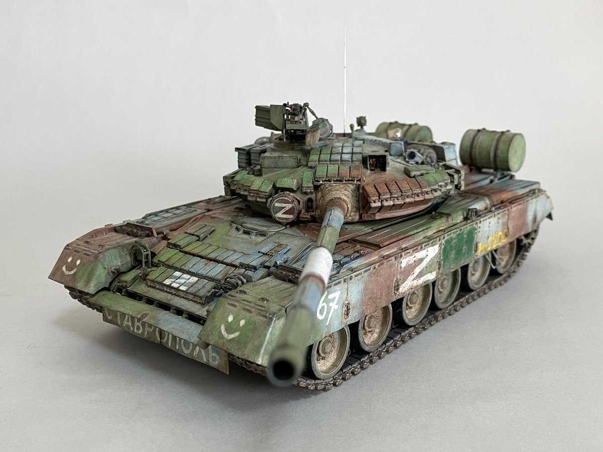 nekomanmaok's tweet photo. T-80くん画像　その４
#戦車模型 #scalemodels #模型戦車道 #T80 #TRUMPETERMODELS https://t.co/dLcVVW533f