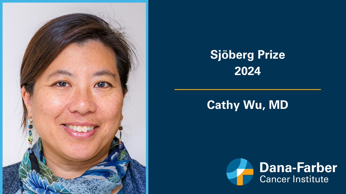 DanaFarberNews's tweet image. Congratulations to @DanaFarber’s Cathy Wu, MD on being selected for the prestigious Sjöberg Prize. Wu was recognized for her pioneering research in personalized cancer vaccines. dana-farber.org/newsroom/news-…