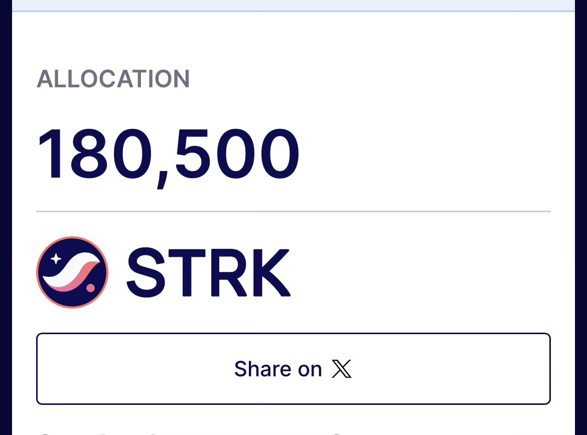 Holy moly

180500 $STRK 💸

Btw it’s not mine , who’s he ?

0x0538c514b0ecd0cf6446a39646618e495a190a8502416f3af4dd5ce5da8acf22